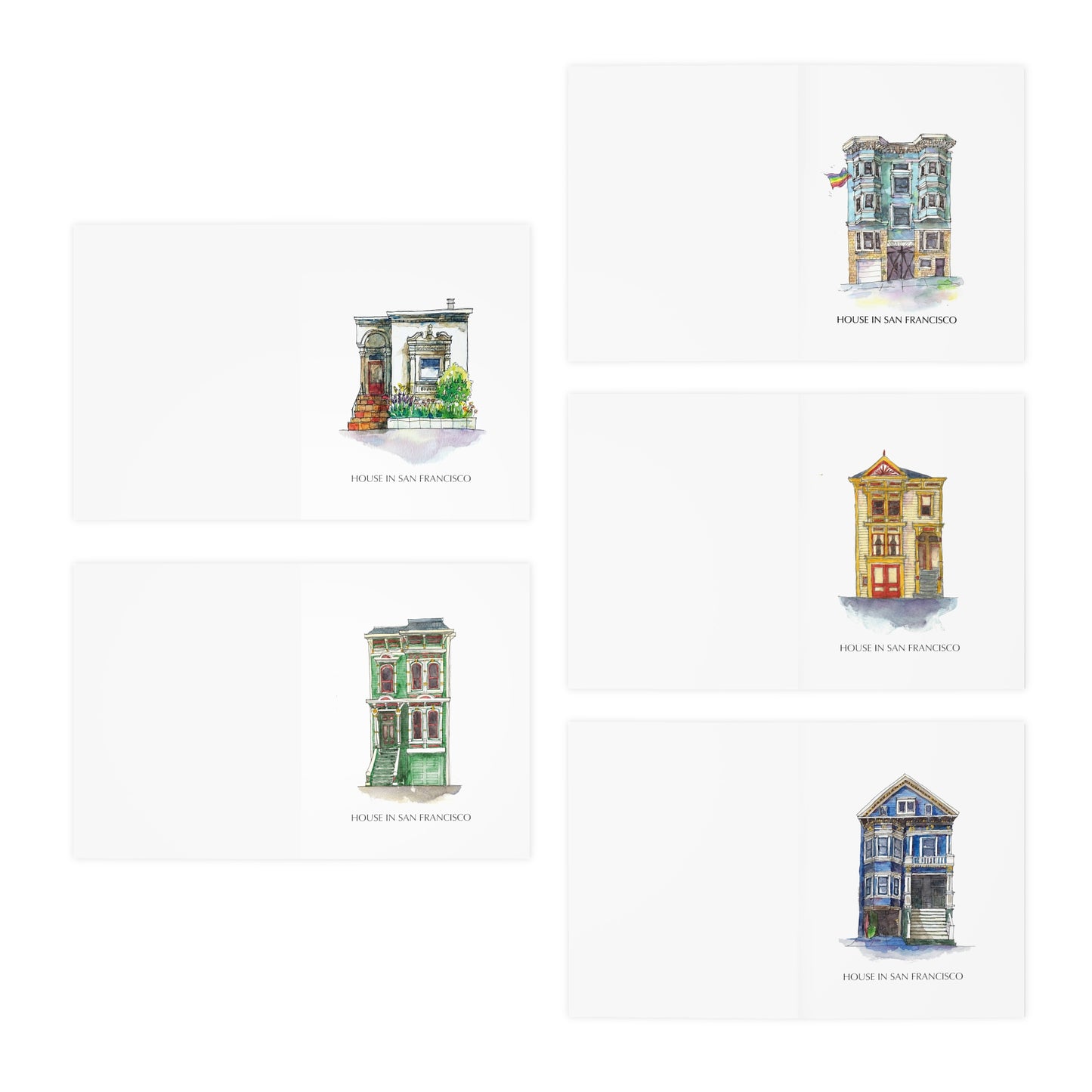 Victorian House Greeting Cards (5-Pack)