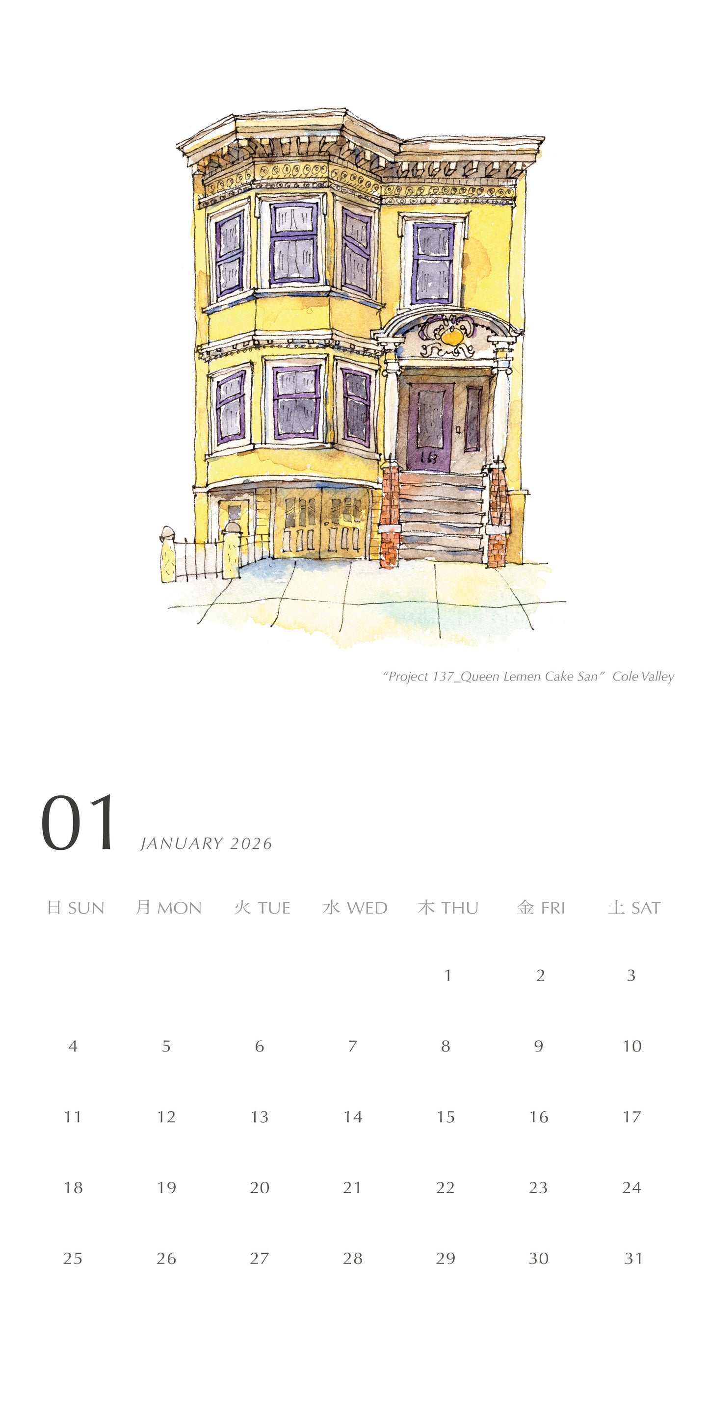 Calendar 2026_ Houses in San Francisco
